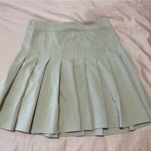 Tan Pleated Skirt